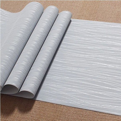 10M Silver 3D Embossed Geometric Curving Linear Wallpaper - 6