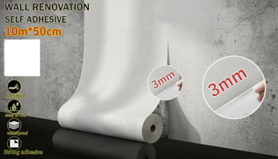 10M Thick Self Adhesive Thermal Insulation Linen Plain Wall Sticker