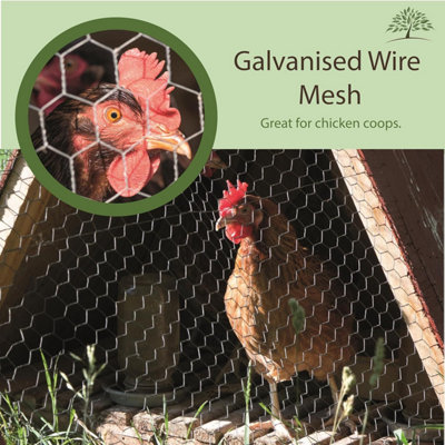 10m x 0.9m x 13mm Chicken Wire Mesh Rabbit Animal Fence Galvanised Steel Metal Garden Wire Mesh