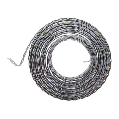 10m x 12mm Galvanised Steel Fixing Twist Band Tape Strong Flexible Cable Ducting