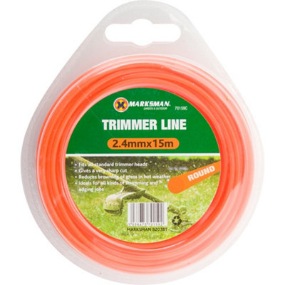 10M X 2.4Mm Set Of 6 Trimmer Line Garden Grass Strimmer Nylon Round ...