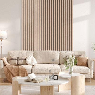 10m x 60cm 3D Wooden Slat Non-Woven Wallpaper for Contemporary Wall Styling