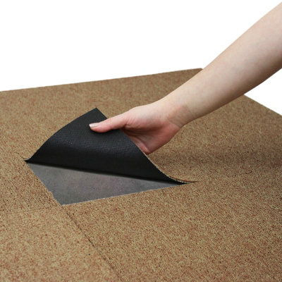 10m2 Sand And Scarlet Red Carpet Tiles - 4