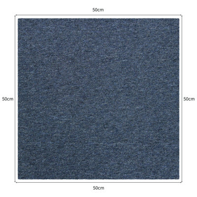 10m2 Storm Blue And Anthracite Carpet Tiles - 3