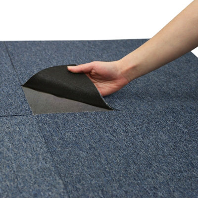 10m2 Storm Blue And Anthracite Carpet Tiles - 5