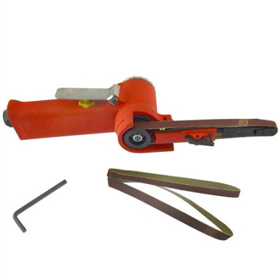 10mm Air Finger Belt Sander And Belts Power File Detail Sander Plus Belts AN130 DIY at B Q