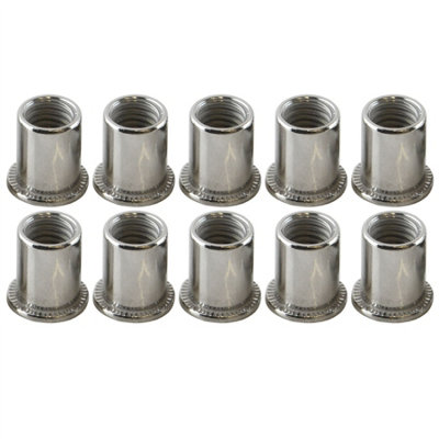 10mm Alu Nut Serts Riveting Nuts Rivet Nut Threaded Inserts Blindnut Rivnut 10PC