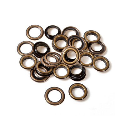 10mm Brass Eyelets with Washers, Rust-Proof Grommets, Bronze - 100pcs
