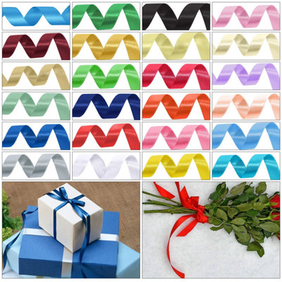 10mm Canary Double Sided Satin Polyester Ribbon Roll - 6