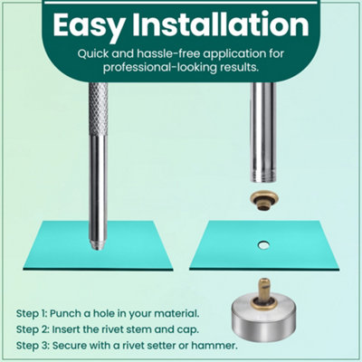 10mm Double Cap Rivets Fixing Hand Tool Set, Tubular Rivets Setting ...