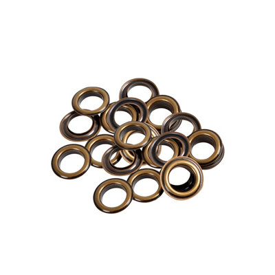 10mm Eyelets with Washers, Bronze - 100pcs