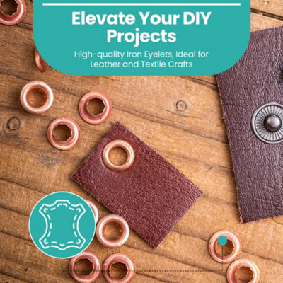 10mm Eyelets with Washers, Gold - 100pcs