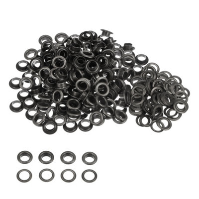 10mm Eyelets with Washers, Gunmetal - 100pcs
