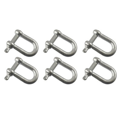 10mm Galvanised Dee Shackle PACK of 6 Chandlery DK03