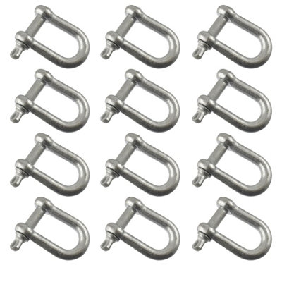 10mm Galvanised Dee Shackle PACK of12 Chandlery DK03