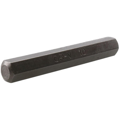10mm Hex Allen Key Bit 75mm Length 10mm Shank Chrome Vanadium Hardened Tip