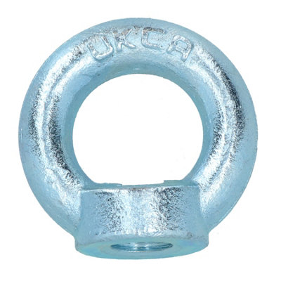 10mm Lifting Eye Nut Fastener Internal Female Thread Zinc Plated 25mm ...