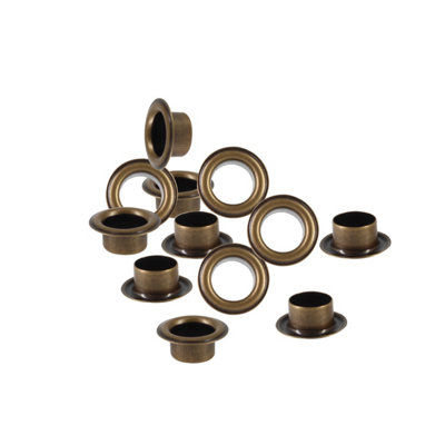 10mm Long Barrell Eyelets with Washers, Bronze, 100pcs