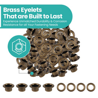 10mm Long Barrell Eyelets with Washers, Bronze, 100pcs