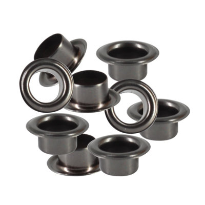 10mm Long Barrell Eyelets with Washers, Gunmetal, 100pcs