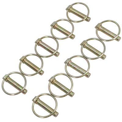 10mm Lynch Pins Clip Clamp (linchpin) Linkage Locking Pin 10pc Tractor Trailers