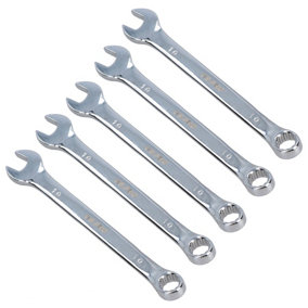 10mm Metric Combination Spanner Wrench Ring Open Ended 140mm Long 5pk