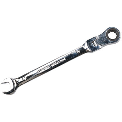 10mm Metric Flexible Flexi Head Ratchet Combination Spanner Wrench 72 Teeth