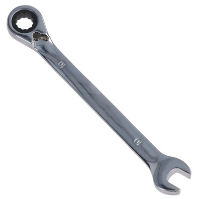 RRDWQ-2PCS 10mm Ratcheting Wrench, CR-V Steel Reversible Ratchet Wrench Sae And Metric 72 Teeth