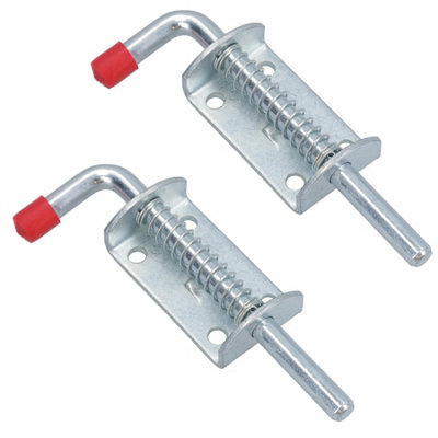 10mm Spring Loaded Shoot Slip Bolt Slide Catch Door Lock For Trailer Trucks 2pc