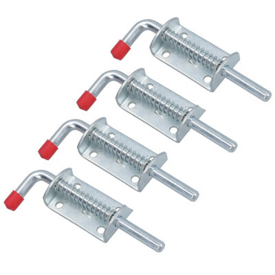10mm Spring Loaded Shoot Slip Bolt Slide Catch Door Lock For Trailer Trucks 4pc
