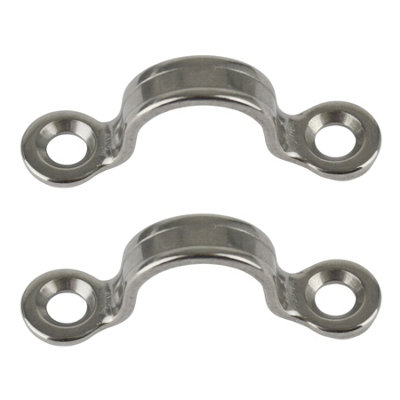 10mm Stainless Steel Sheet Eye Straps 2 Pack Fender Tie Ring DK80