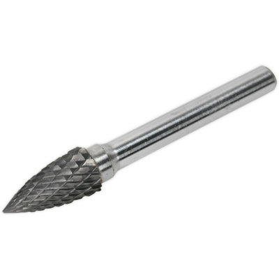 10mm Tungsten Carbide Rotary Burr Bit - Arc Pointed Nose Engraving Milling Tool