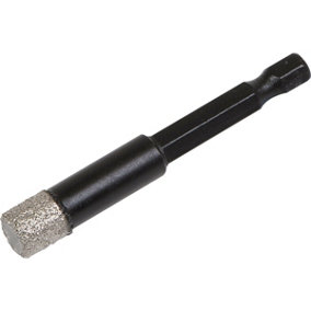 10mm Vacuum Brazed Diamond Drill Bit - Hex Shank - Suitable For Use With Drills