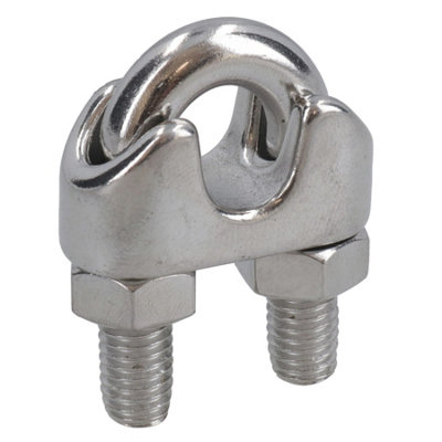 10mm Wire Rope / Cable Grip / Clamp Stainless Steel 316 Marine Grade DK48