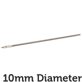 10mm x 400mm Extra Long STEEL Flat Spade Drill Bit Hex Shank Wood Hole Cutter