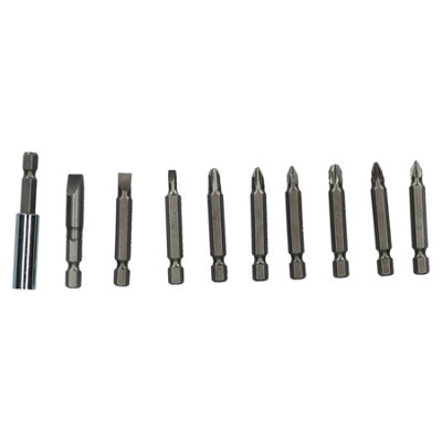 10pc 50mm Power Bit Screwdriver Bit Set Phillips Pozi Flat with ...