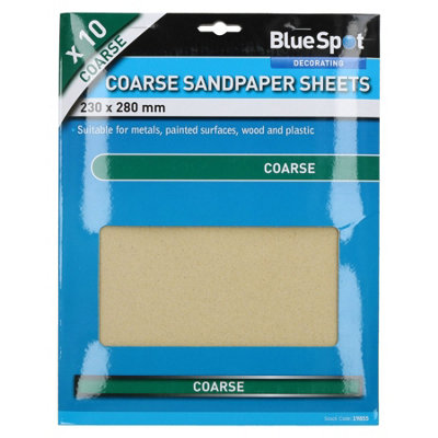 10pc Assorted Sandpaper Sanding Sheets For Metal Wood Plastic Coarse 60 Grit