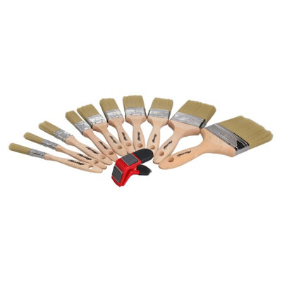 10pc Decorating Decorators Paint Brush with Paint Brush Holder