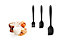 10pc Kitchen Utensil Set Silicone Scraper Brush Spoon Tong Whisk Turner