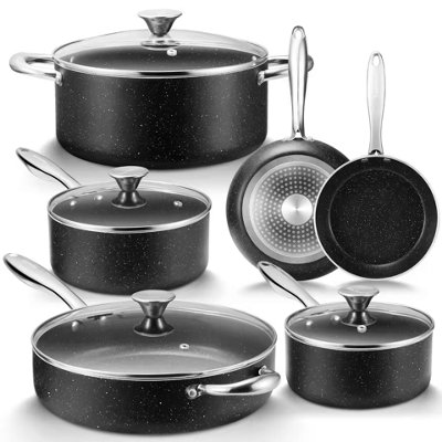 10Pc Nonstick Cookware Set , Induction Ready