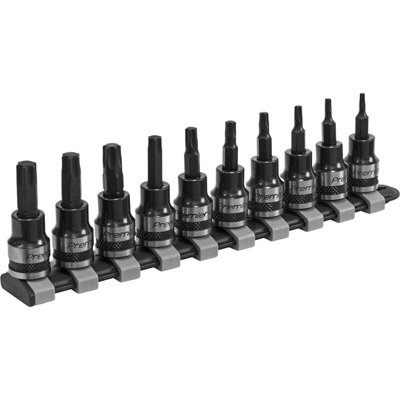 10pc PREMIUM TRX Star Socket Bit Set 3/8" Square Drive T10 to T50