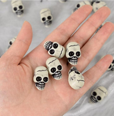 10pc Resin Mini Skull Skeleton Scary Halloween Party Decorations for ...