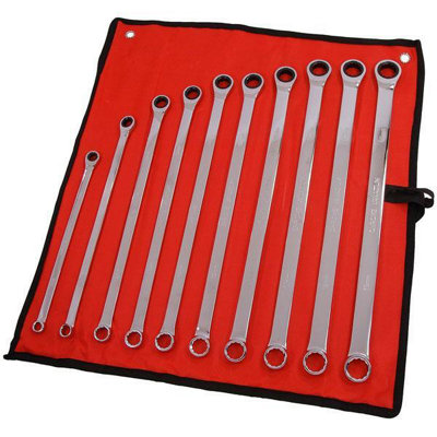 10pc Spanner Set Ratchet Ring Aviation Double Ended Extra Long 8mm ...