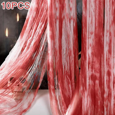 10Pcs 76x183cm Halloween Decorations Creepy Gauze Cloth Window Table ...