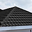 10Pcs Black Half Round Ridge Tile Stone Coated Metal Roofing 420mm W x 85mm D x 85mm H