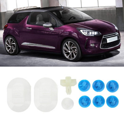 Kit Clips Abs Durable Kit Clips Fixation Seuils Citroën DS3 2009-2015 - 10 Pièces ABS - Remplacement 1610186180 Clips Trafic 2