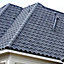 10Pcs Grey Half Round Ridge Tile Stone Coated Metal Roofing 420mm W x 85mm D x 85mm H