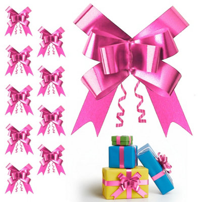 10pcs Hot Pink 30mm/3cm Large Ribbon Pull Bows for Gift Wrapping ...