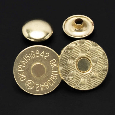 10pcs Magnetic Clasp Snap Button Double Rivet Closures for Clothing, Purses, Jacket, Gold, 14mm
