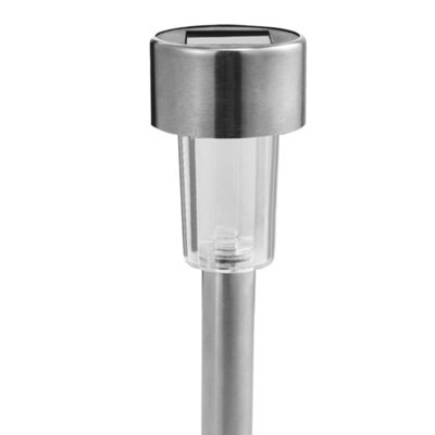 10Pcs Outdoor Stainless Steel Solar-Powered Pathway Lights Ground lights - 6